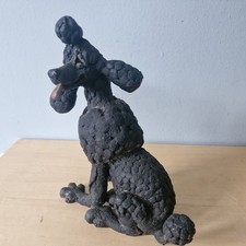 A Breed Apart Black Poodle By Country Artists. Textured Poodle Statue. 70054