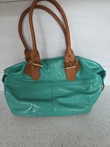 Biden turquoise patent - patent, leather
