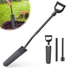 Spade Shovel,15 Inch Long Narrow Spade, Heavy Duty Garden Trench Shovel for Digg