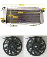 Aluminum Radiator+Fans FOR FORD FIESTA I MK1 0.9L 1.1L MT 1976-1983 77 78 79 80