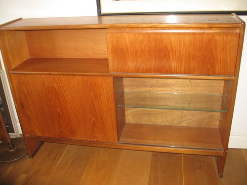 Vintage plan bookcase bureau - g,