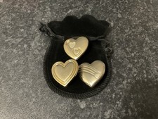 PRELOVED THE VARIETY CLUB GOLD HEART  COLLECTABLE PIN, BADGES, SET OF 3, 2.5cm