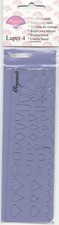 Pergamano Luper 4  Perforating Ruler Parchment Embossing Template Stencil Ruler