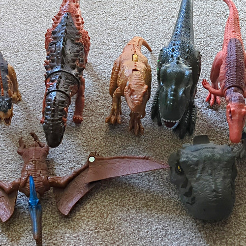 Plastic dinosaur toy figures - plastic,