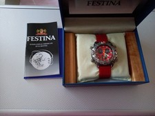 Mens, Red strap Festina watch, brand new never worn  £120.