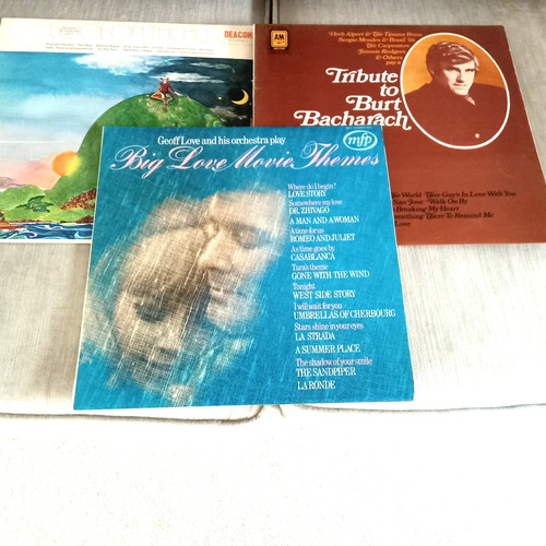 Three vintage vinyl records - vintage,