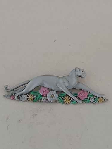 Vintage panther brooch - panther,