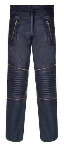 Mens black leather jeans - leather,