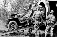 WW2 Picture Photo jeep exiting