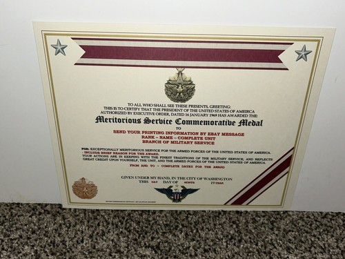Meritorious service medal - meritorious,