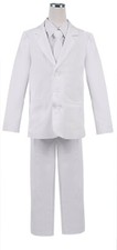 Boys HUSKY Formal Suit White