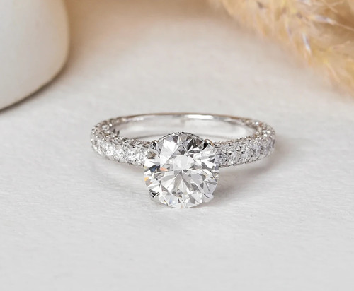 14k white gold 2ct - 14k, round