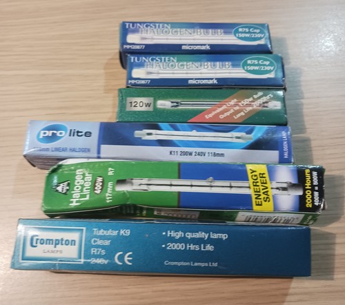 Joblot mixed halogen bulbs - x6,