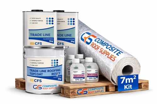 Grp fibreglass roofing - 7m²,