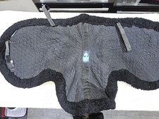 NuuMed Black Sheepskin(wool/poly) Saddle Pad, High Wither, MEDIUM