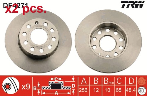 Pcs rear brake - rear, disc