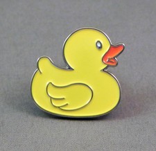 RUBBER DUCK ENAMEL PIN BADGE -