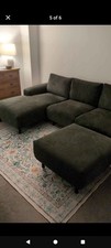 Chaise Sofa and Footstool Set
