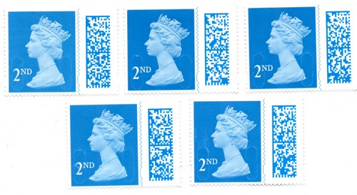 Barcoded 2nd class used - 2nd, class,