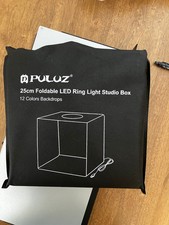 Puluz 25cm Foldable LED Ring Light Studio Box