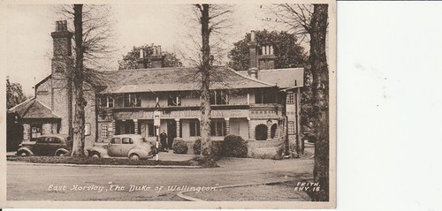 Postcard advert east horsley - east,