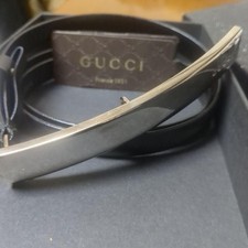 GUCCI Women Black Leather Belt