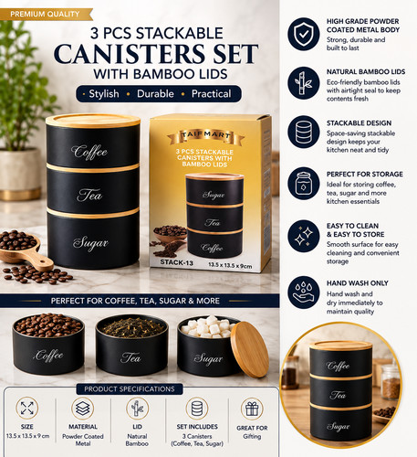 3pc stackable tea - 3pc,