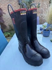 Firefighter Rubber Wellington Super Safety Wellington Boots Wellies Size 9 Gates