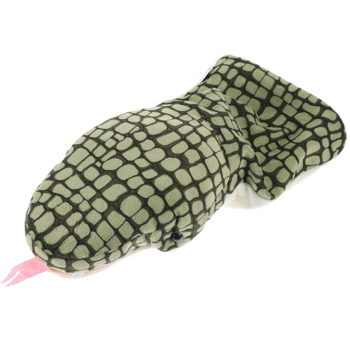 Green plush snake hand puppet - snake,