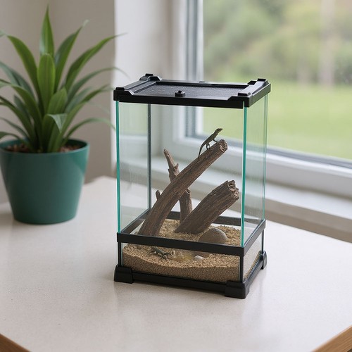 Glass reptile terrarium - glass, insect
