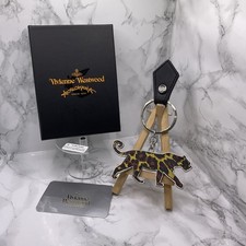 Vivienne Westwood RARE Large Leopard Keyring, Steel And Leather, Boxed, Vintage.