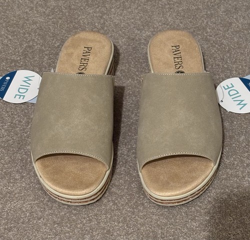Pavers suede sandals wide fit - suede,