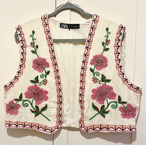 Zara embroidered waistcoat - zara,