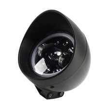 9-Bulbs Beam Headlight Fog Lamp Custom Fits Black For Racer Bobber Chopper