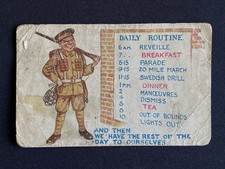 WW1 Comic Postcard Postmark