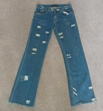 BN Ton Sur Ton Evolution Ripped Distressed Blue Jeans Size 8 - 31" Long