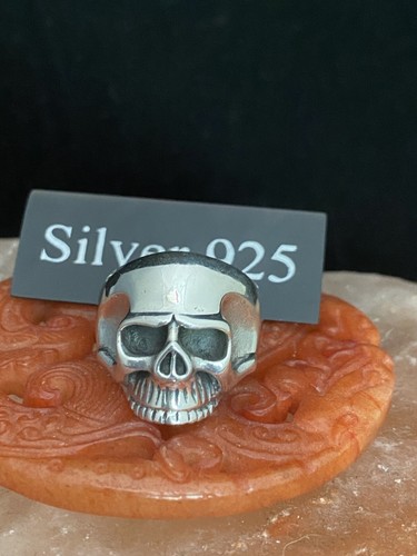 Silver skull ring - skull,