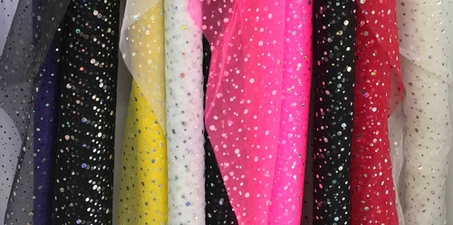 Holographic spot organza - holographic,