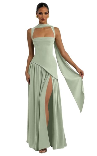 Chiffon line bridesmaid - bridesmaid, gown