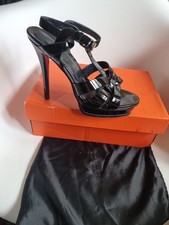 Saint Laurent Tribute Women's Hills Size 6 Designer Shoes  Yves YSL 