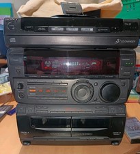 Sony MHC-771 Hifi Stereo System 3 CD Player Cassette Deck Radio Remote- See Desc