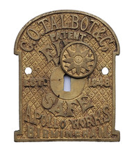 C O Talbot Safe Plaque - Escutcheon Apollo Works Birmingham P27