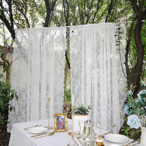 White lace curtain - lace, 2