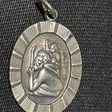 Small Vintage "St. Christopher Sterling Silver Charm Vintage