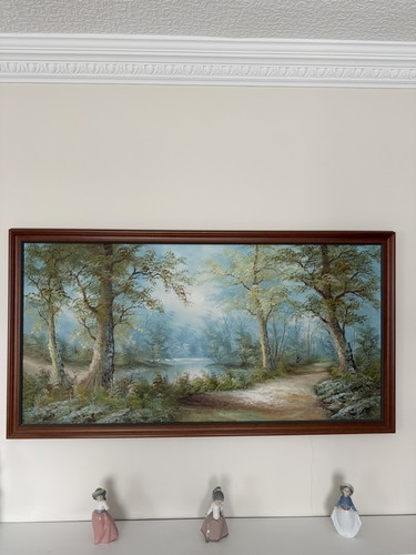Woodland forest scene oil - forest,