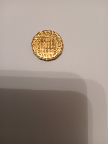 1966 three pence coin - pence,