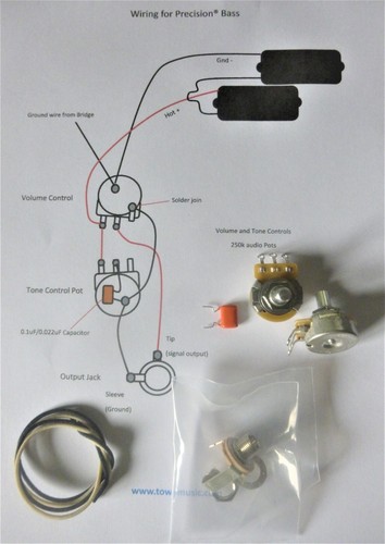 Wiring kit for - p, bass