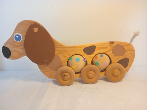 Handmade wooden toy dog - handmade,