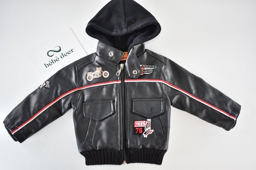 Biker style faux leather baby