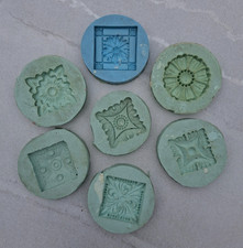 7 corner Scrolls Silicone Rubber Mould Resin plaster wax Clay Arts Crafts